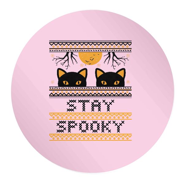 Flox Creative 48 30mm Gloss Circle Stickers Stay Spooky