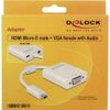 DeLOCK Adaptor HDMI- Micro D Male > VGA female
