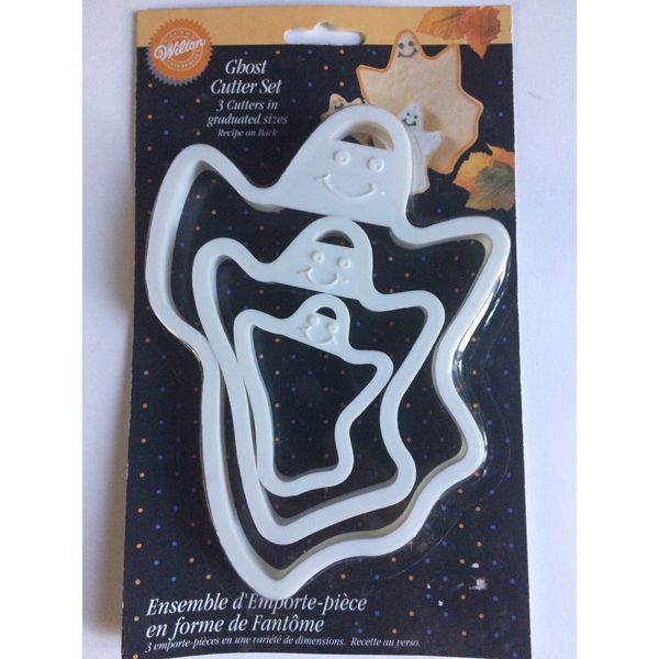 NEW Wilton Ghost Halloween Cookie Cutter Jello Mold 1995 Set/3