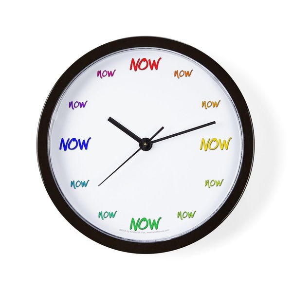 CafePress Now 10" Wall Clock for Livingroom, Kitchen, or Office