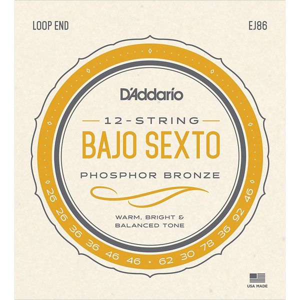 D'Addario EJ86 Bajo Sexto Instrument Strings
