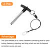 sourcing map 2Pcs T Handle Lock Pins, 8mm x 60mm Usage Length Stainless Steel Push-Button Quick Release Pin