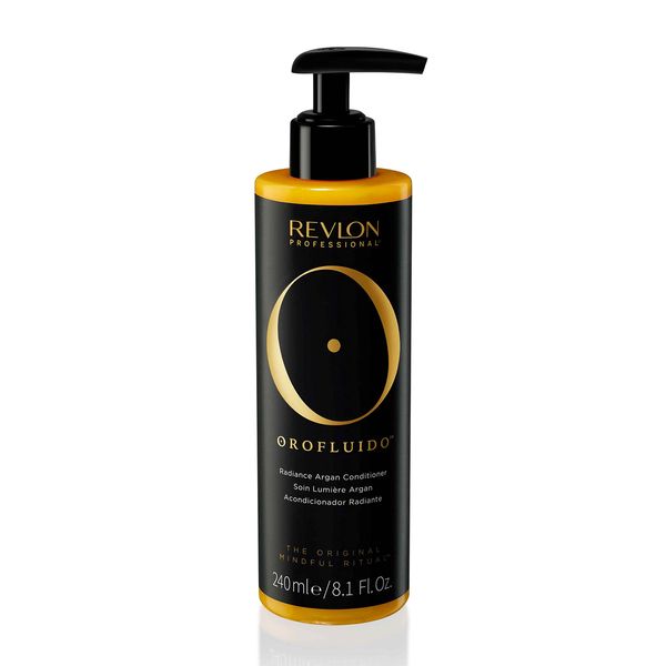 REVLON PROFESSIONAL Orofluido Radiance Argan Conditioner 240ml Moisturising Smoothing Hair Conditioner with Argan Oil, Hair Care for Repair, Shine & Smoothness, Vegan
