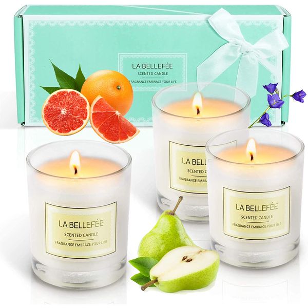 SCENTORINI Aroma Candles, Fruit Scented Candles, Thin Scented Bath Candles, Gift Set, Fashionable, Popular, Fruit Scented Candles with Lids, Candles, Cup Candles, Plant Wax Candles, Birthday Gifts,