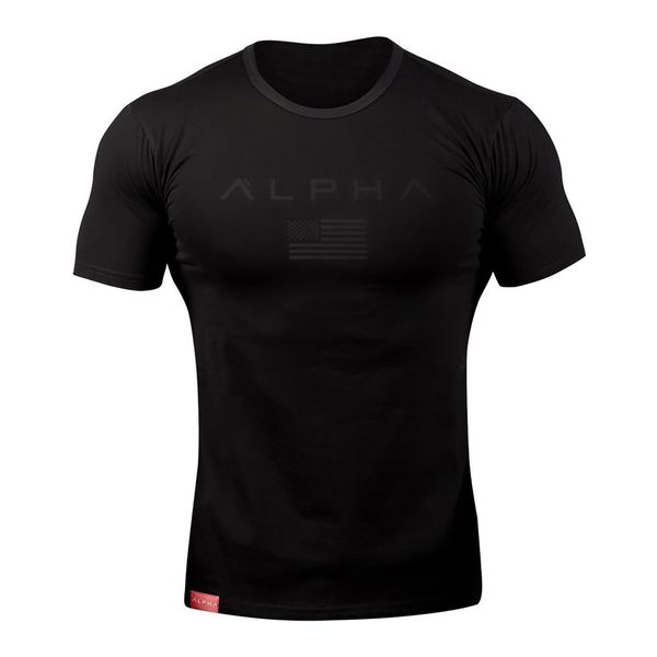 SHANLIANG Gym T-Shirt, Stretch, Short Sleeve, Slim, Fitness, Training, Muscle Training, Sports, Stylish, Men's, Quick Drying, Sweat Absorbent, Casual, Active T-shirt, Wear, Men's T-Shirt, black + black