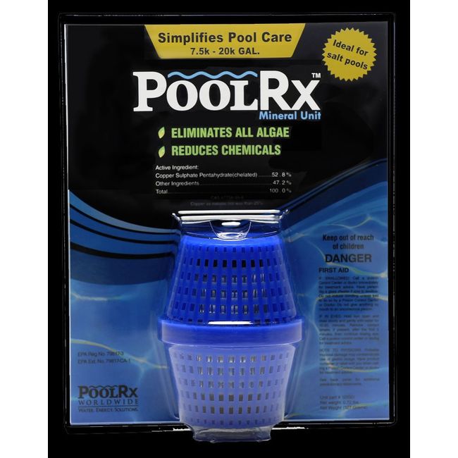 Pool RX 101001 6 Month Algaecide Blue Treats 7.5k-20k gallons, Single, Unit