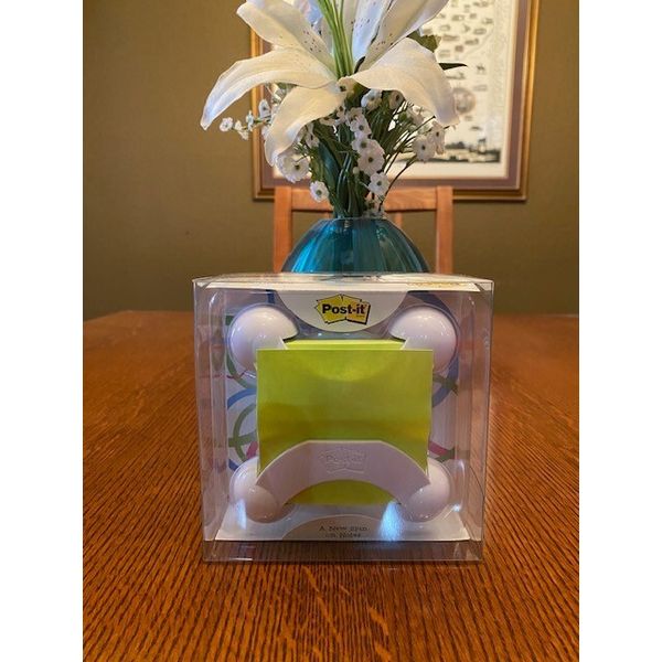 Post It JAX-330 White Pop Up Note Dispenser 90 Notes It Rocks and Spins