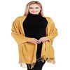 CJ Apparel Gold Brown Solid Colour Design Shawl Scarf Wrap Pashmina Seconds NEW, One Size