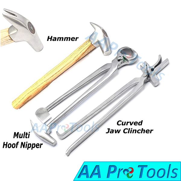 Horse Farrier Tool Kit Grooming 3 Pieces Complete Tools Kit