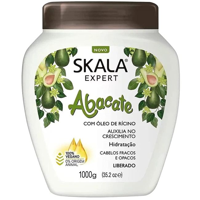 SKALA Avocado Hair Cream Hair Treatment Conditioning (1000g) - Imported from Brazil