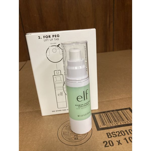 Elf Studio Blemish Control Face Primer 1.0 Fl Oz Pump Neutralizing Green NEW