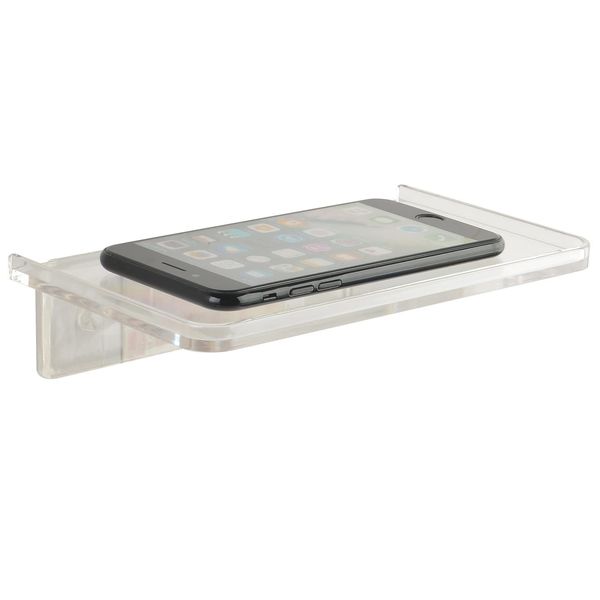 Acrylic Floating Wall Shelves - Small Stick-on Wall Mounted Shelf Holder Wipe...