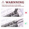Individual Lashes 72 Cluster Lashes DIY Eyelash Extension Thin Band Wide Stem Lash Extensions Reusable Soft Natural Lightweight Easy to Apply at Home 10/12/14/15/16mm C/CC/D Curl