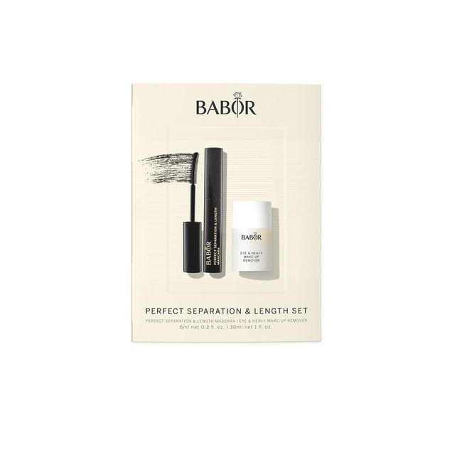 BABOR Make Up & Cleansing Set, Perfect Definition & Length Mascara, Long Lashes Look, mit Silikonbürste, Eye & Heavy Make Up Remover für jede Haut, pflegender Make-Up Entferner, 2 Teile