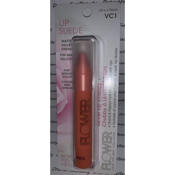 Flower Beauty Drew Barrymore Matte Velvet Lip Suede Chubby VC1 *LIFE'S A PEACH*