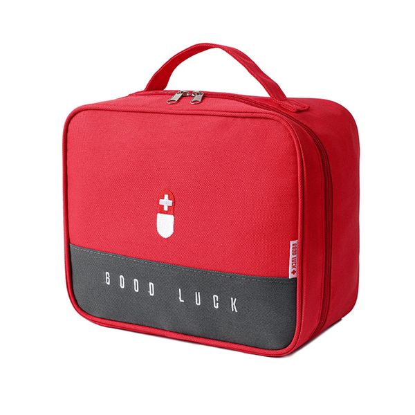 UV STYLISH Travel Pharmacy Bag, Medicine Bag, Empty First Aid Bag, Portable Waterproof Medicine Storage Bag, Medicine Box, Medicine Storage for Home Office Travel, red