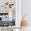 Wireless Light Switch and Receiver Kit, 15A High Power No Wiring No Interference