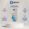 gloca Interruttore Magnetotermico Automatico 1P+N 20A 220V 4.5KA 1 Modulo DIN C20