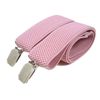 Olata Unisex fully adjustable Clip on Braces/Suspenders, 3.5cm - Light Pink