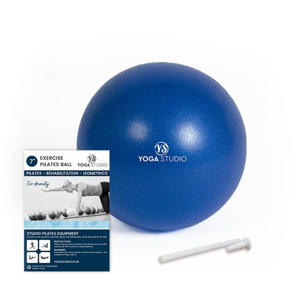 Yoga Studio Exercise Soft Ball – Pilate Ball with Non-Slip Grip, Yoga Ball for Strength, Endurance, Concentration (7" Inch Blue)