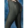 High Waist, Non-Zippered, with Suspenders,Below Knee (Medium, Black)