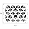 Elegant Shells Large Pattern Cake Stencil Full Size Design