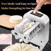 Electric Dumpling Maker Rechargeable Automatic Dumpling Maker Machine Mould 2 Modes,Household Easy Quick Dumpling Pierogi Maker Machine with Empanada Maker Press,Silicone Baking Mat,Dough Cutter,Spoon