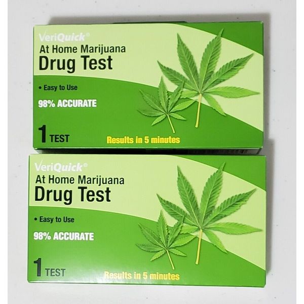 SET OF 2 DRUG TEST At Home Marijuana VeriQuick Drug Test Easy to Use