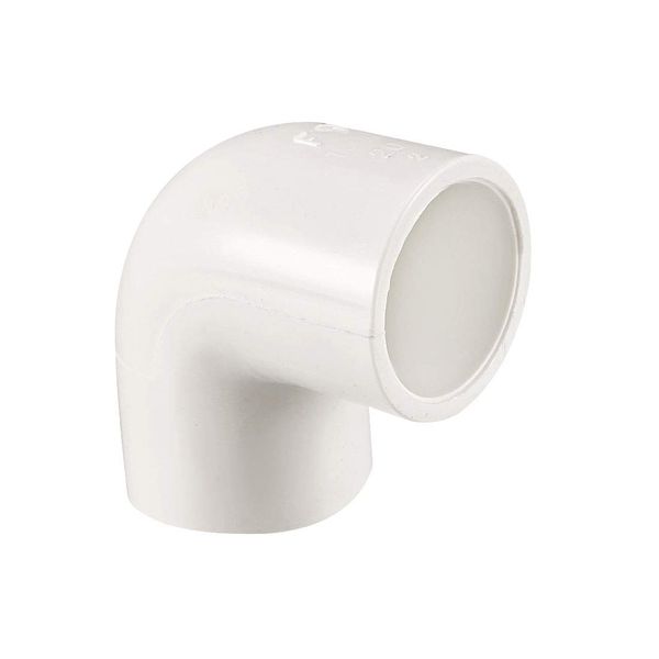 sourcing map 20mm Slip 90 Degree PVC Pipe Fitting Elbow Coupling Connector 2 Pcs