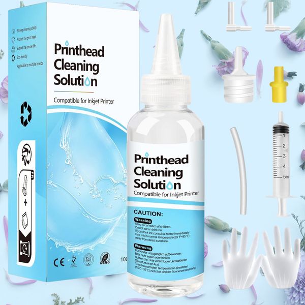 120ML Epson Printer Cleaning Kit Unblock Print Head Nozzles Clogs Cleaner Flush