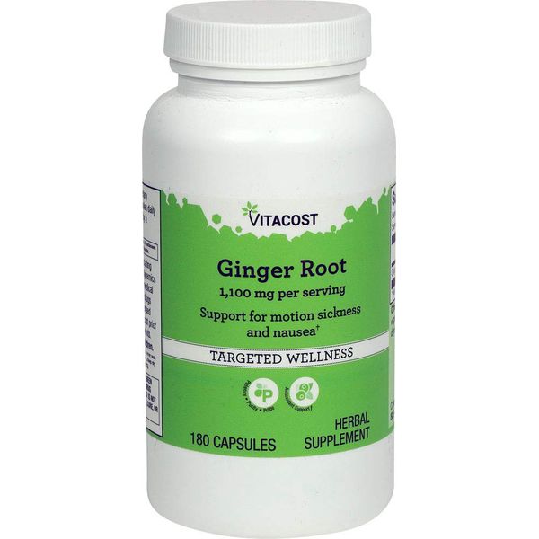 Vitacost Ginger Root -- 1100 mg per serving - 180 Capsules