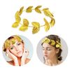3 Pieces Roman Head Wreath Gold Leaf Crown Headpieces Roman Leaf Headdress for Cosplay Role Playing Masquerade Accessories