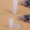 zalati Clear Containers 2set/ 10pcs Clear Storage Stackable Interlocking Case for Beads Crafts Findings Small Items Cosmetics Nail Arts - 10g/pcs