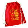 Flox Creative Red Drawstring Bag Neon Yellow Eye Scream