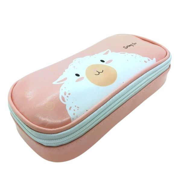 PartyErasers Large Animal Design Pen Pencil Case with Layer compartments - Sheep