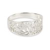 Solid 925 Sterling Silver Leaf Filigree Pattern ring in sizes G-Z comes Gift Boxed (N)
