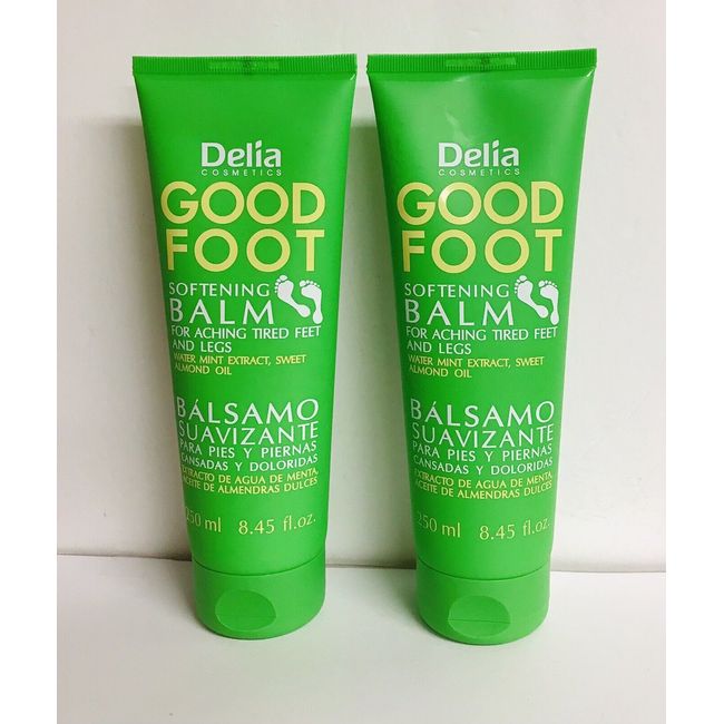 2-Pack Delia Good Foot ~ Softening Balm for Aching Tired Feet 8.45 fl oz Each