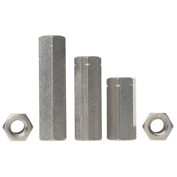 12mm / M12 x 36 A2 Stainless Steel Hex Studding Connector Nuts Hexagon Threaded Rod Bar Couplers - 10 Pack
