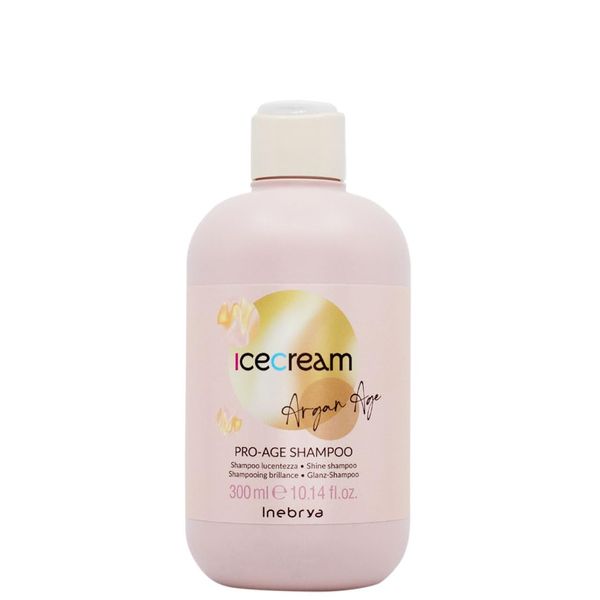 Inebrya Ice Cream Argan Pro-Age Shampoo Lucentezza, 300 ml