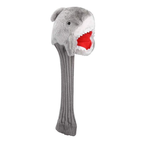 Golf Headcover, Golf Club Schlägerhaube Set Golf Putter Head Covers Plüsch Tuch Shark Form Knit Driver Covers Golfschlägerhaube Tiere Putter