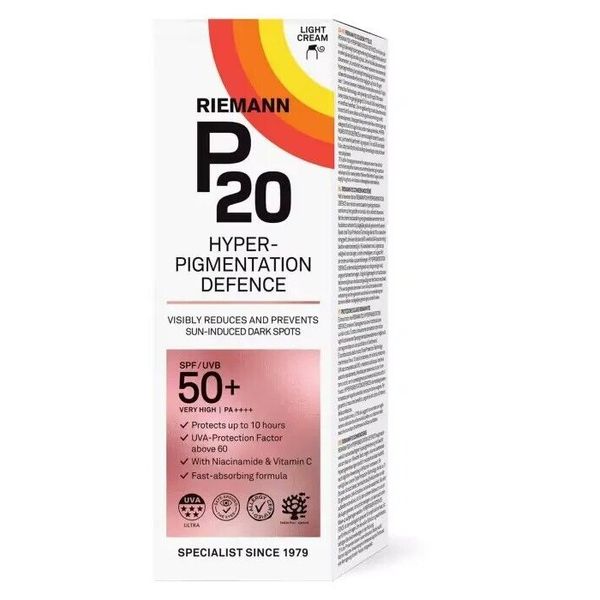 Riemann P20 Hyper-Pigmentation Defence Face Light Cream for dark spots SPF50*NEW
