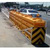 N Scale Traffic Crash Barrier Sled and Construction Jersey Barriers
