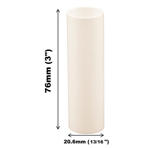 Creative Hobbies 3 Inch Tall Cream Plastic Candle Covers Sleeves Chandelier Socket Covers - Slip Over E12 Candelabra Base Sockets | Set of 6