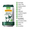 Reed's Zero Sugar Real Ginger Ale, All-Natural Classic Ginger Ale Made with Real Ginger (24- 12oz cans)