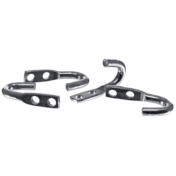 Mountable Metal Rope and Tarp Hooks (7/16 Inch X 5 Pack)