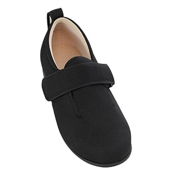 Ayumi Double Magic III Nursing Shoes for Facilities and Hospitals Black L 23.0-23.5 cm Foot Circumference 7E One Foot (Right Foot)