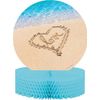 Creative Converting Honeycomb and Glitte Centerpieces, Beach Love, One Size, Confetti