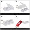 Hotgod 100 Pcs White Plastic Key Tags with Split Ring Label Window Id Luggage Tag Key Ring Keychain