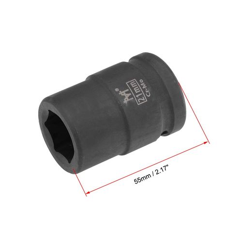 sourcing map 3/4-Inch Drive by 21mm Shallow Impact Socket, Cr-Mo Alloy Steel, 6-Point, Metric