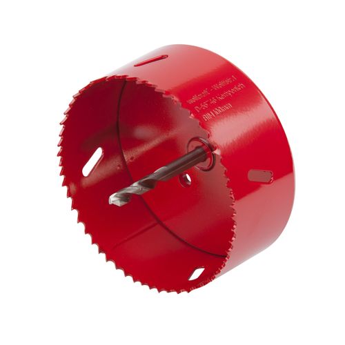 wolfcraft Bi-Metal Hole Saw, Ø 100 mm I 5493000 I For drywall materials, wood, plastics and metals, cutting depth 40 mm